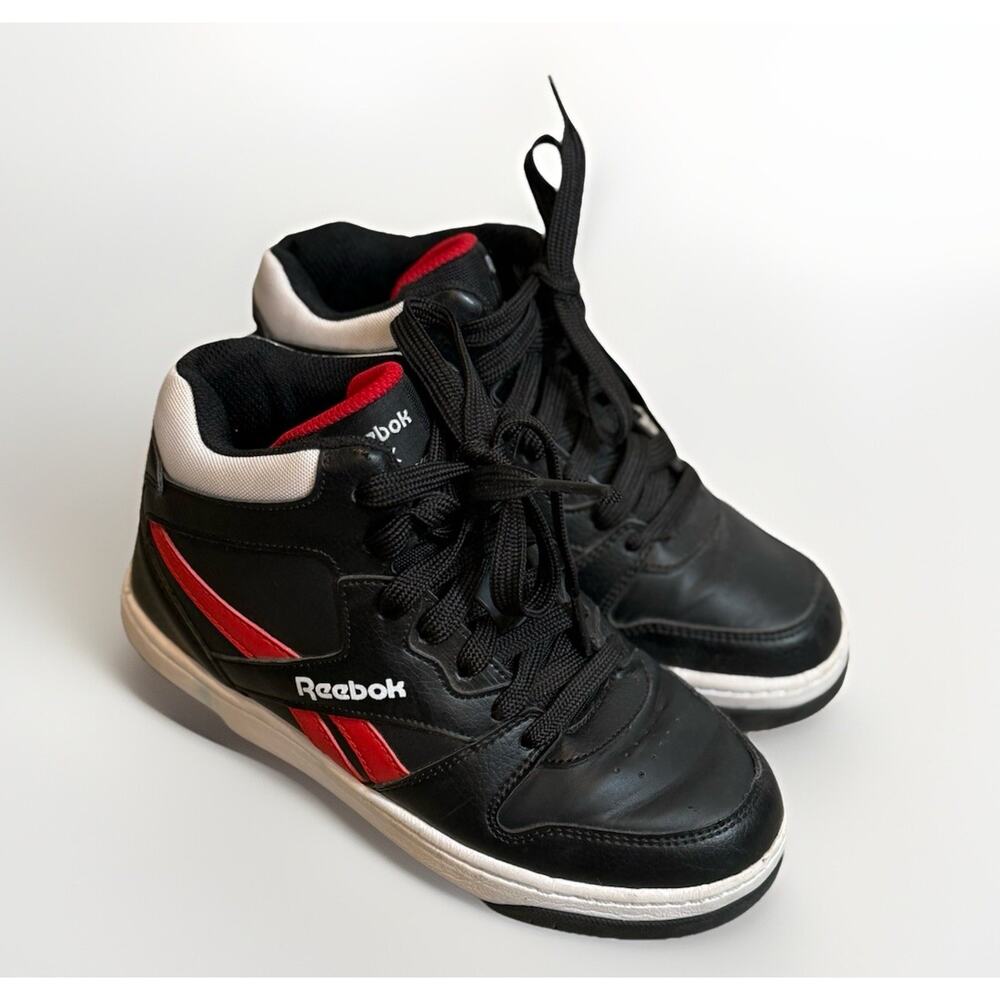 Reebok Heelys Shoes Youth 3 Red Black White Heely’s Sneaker Boy Girl High Top